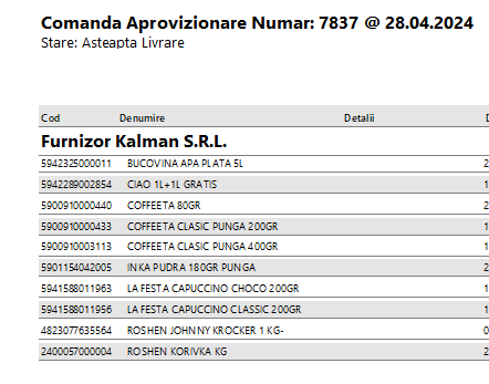 Listare efectiva